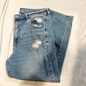 American Eagle Outfitters Women's Light Blue High Rise Jeans